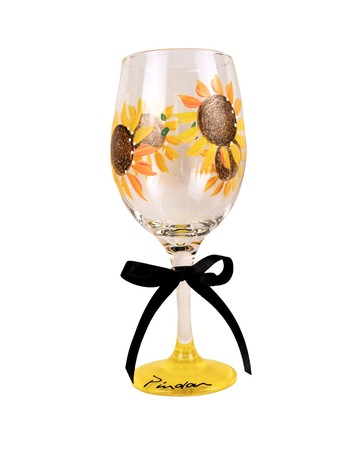 Sunflower Painted Glass