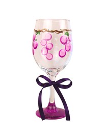 Grape Painted Glass