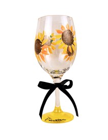 Sunflower Painted Glass